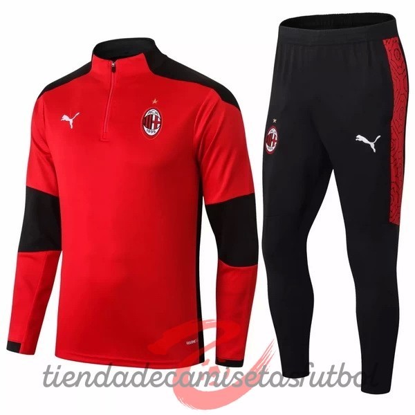 Chandal AC Milan 2020 2021 Rojo Negro Blanco Camisetas Originales Baratas