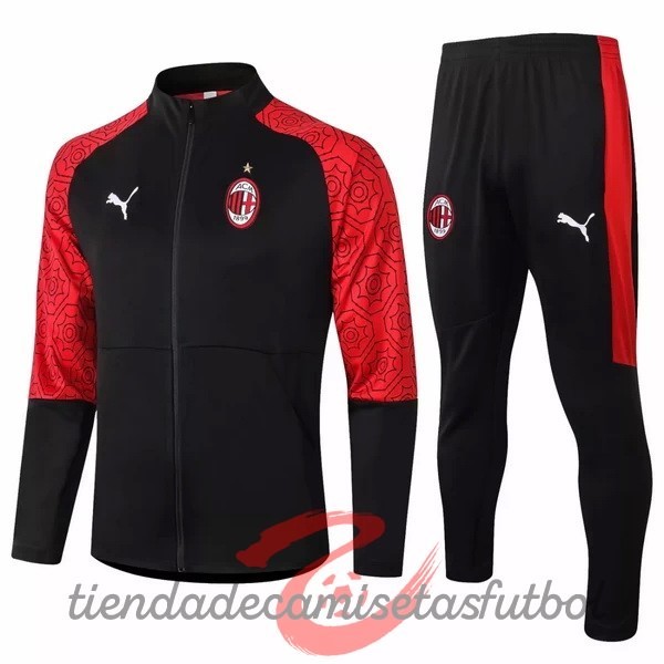 Chandal AC Milan 2020 2021 Rojo Negro Camisetas Originales Baratas