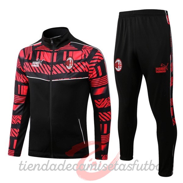 Chandal AC Milan 2022 2023 Rojo I Negro Camisetas Originales Baratas