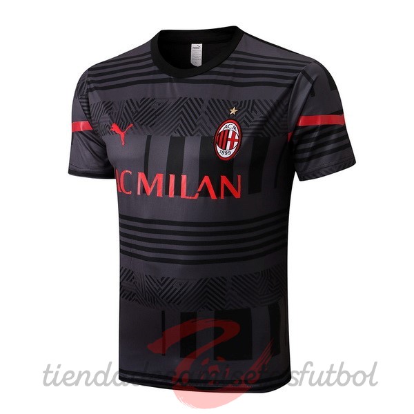 Entrenamiento AC Milan 2022 2023 Gris Camisetas Originales Baratas