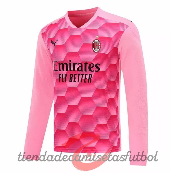 Manga Larga Portero AC Milan 2020 2021 Rosa Camisetas Originales Baratas