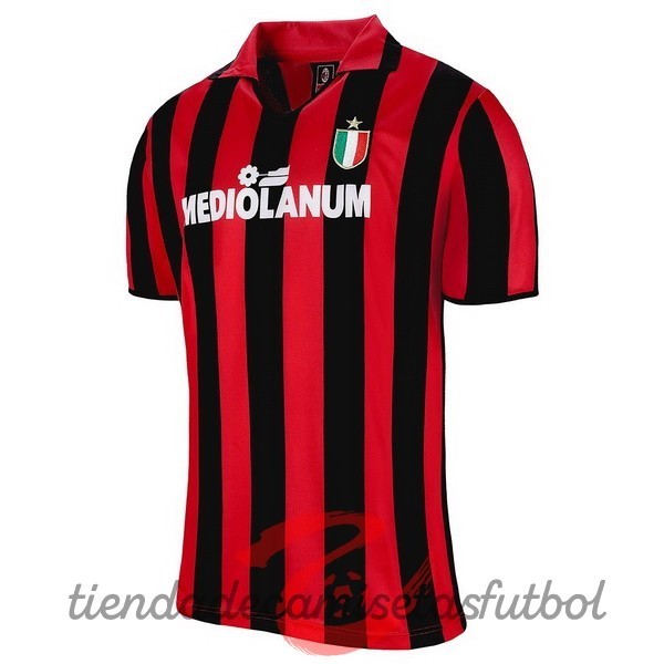 Casa Camiseta AC Milan Retro 1988 1989 Rojo Camisetas Originales Baratas