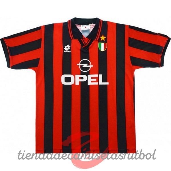 Casa Camiseta AC Milan Retro 1996 1997 Negro Rojo Camisetas Originales Baratas