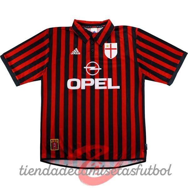 Casa Camiseta AC Milan Retro 1999 2000 Rojo Camisetas Originales Baratas