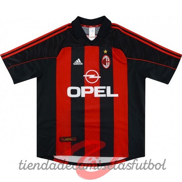 Casa Camiseta AC Milan Retro 2000 2002 Rojo Camisetas Originales Baratas