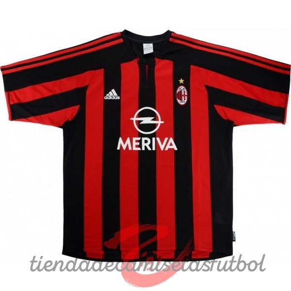 Casa Camiseta AC Milan Retro 2003 2004 Rojo Camisetas Originales Baratas