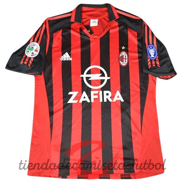 Casa Camiseta AC Milan Retro 2005 2006 Rojo Camisetas Originales Baratas