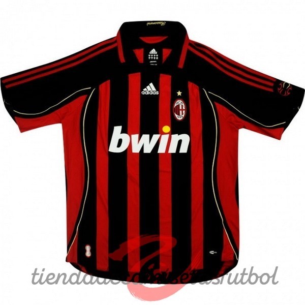 Casa Camiseta AC Milan Retro 2006 2007 Rojo Camisetas Originales Baratas