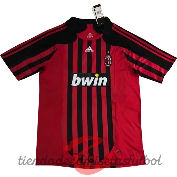 Casa Camiseta AC Milan Retro 2007 2008 Rojo Camisetas Originales Baratas