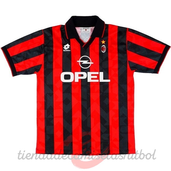 Casa Camiseta AC Milan Retro 1995 1996 Rojo Camisetas Originales Baratas