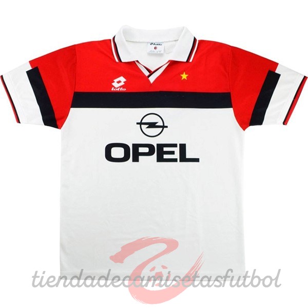 Segunda Camiseta AC Milan Retro 1994 1995 Blanco Camisetas Originales Baratas