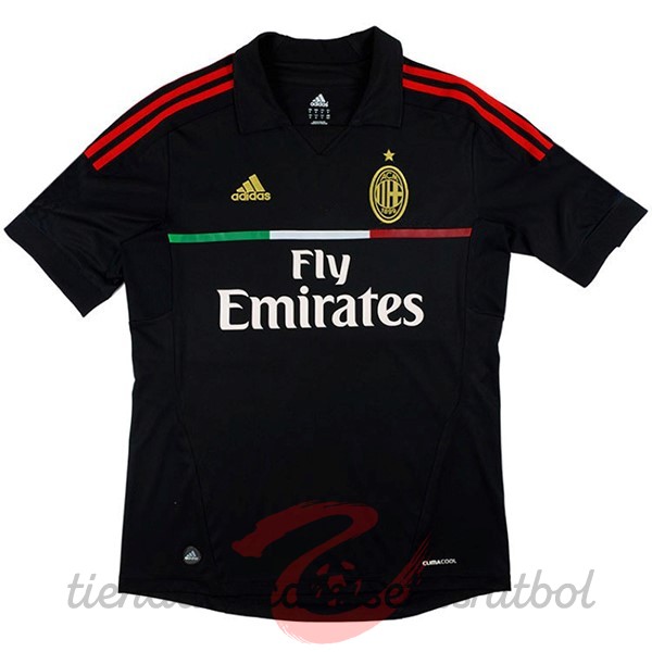Tercera Camiseta AC Milan Retro 2011 2012 Negro Camisetas Originales Baratas