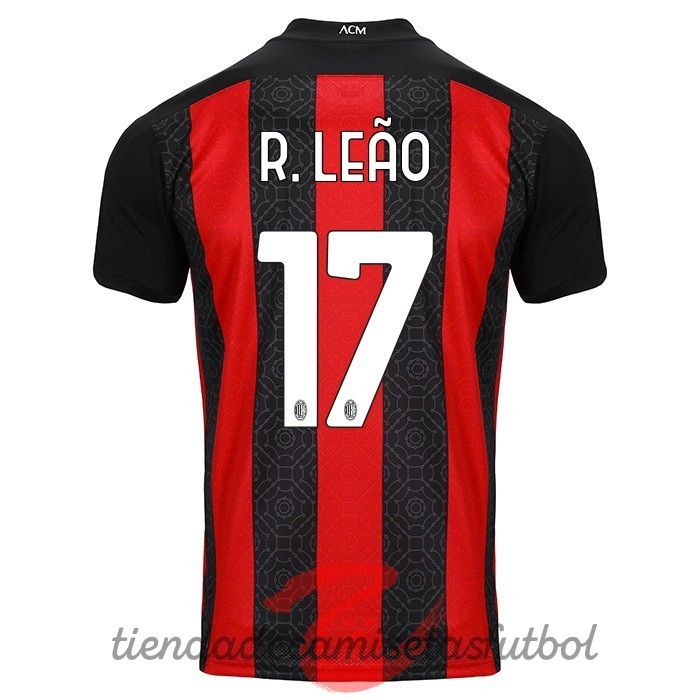 NO.17 R.Leao Casa Camiseta AC Milan 2020 2021 Rojo Camisetas Originales Baratas