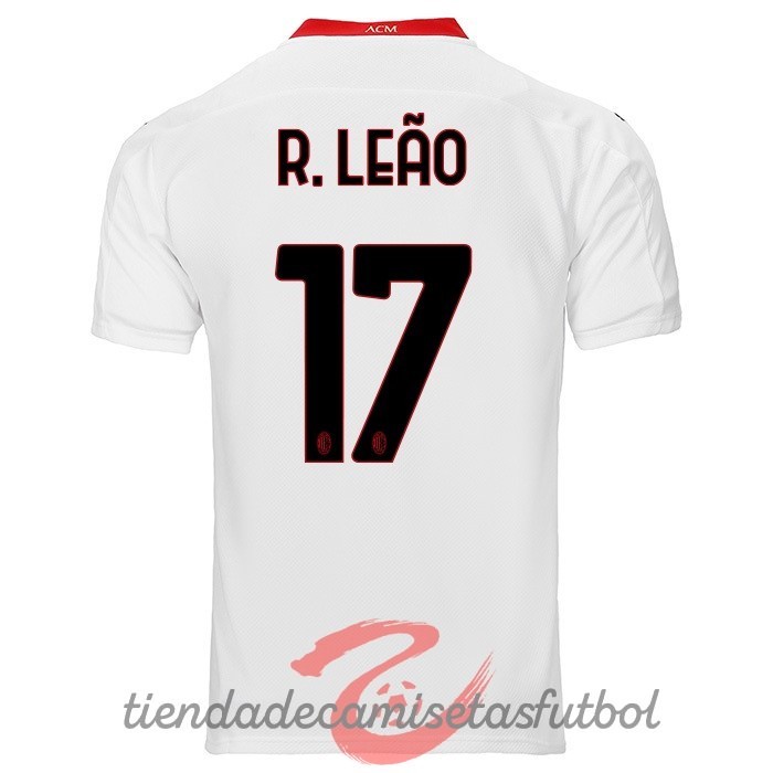 NO.17 R.Leao Segunda Camiseta AC Milan 2020 2021 Blanco Camisetas Originales Baratas