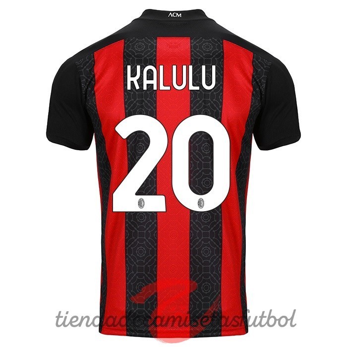 NO.20 Kalulu Casa Camiseta AC Milan 2020 2021 Rojo Camisetas Originales Baratas