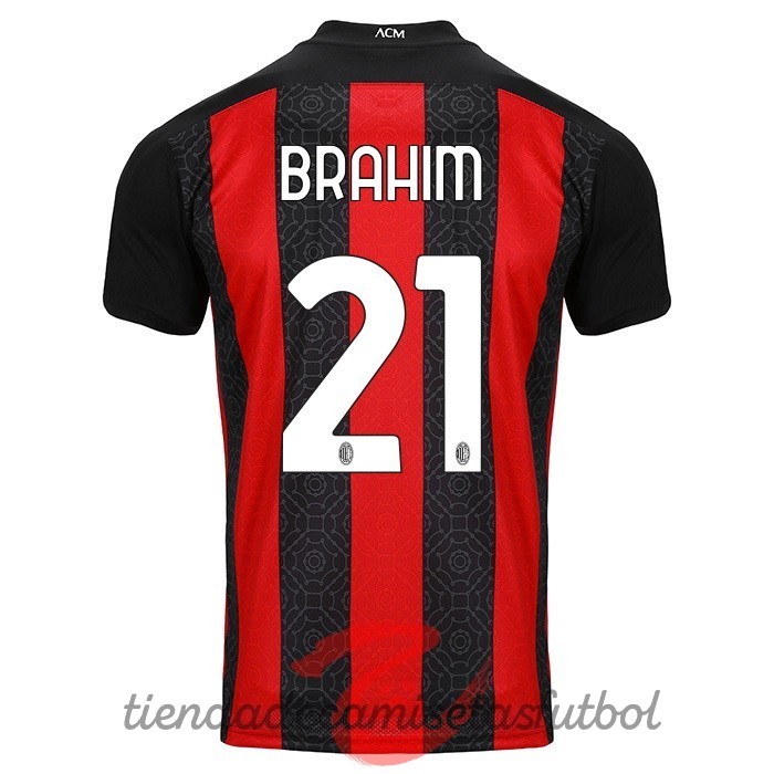 NO.21 Brahim Casa Camiseta AC Milan 2020 2021 Rojo Camisetas Originales Baratas
