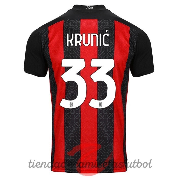 NO.33 Krunic Casa Camiseta AC Milan 2020 2021 Rojo Camisetas Originales Baratas