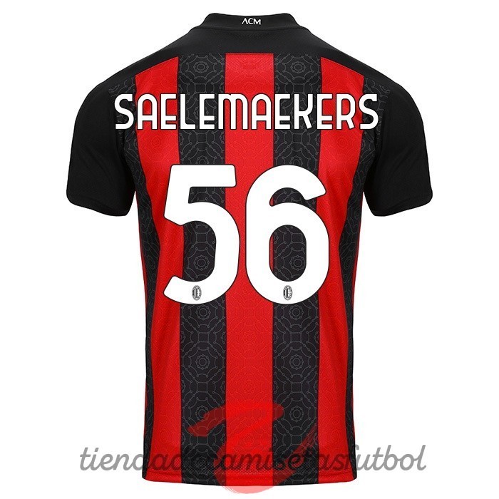 NO.56 Saelemaekers Casa Camiseta AC Milan 2020 2021 Rojo Camisetas Originales Baratas