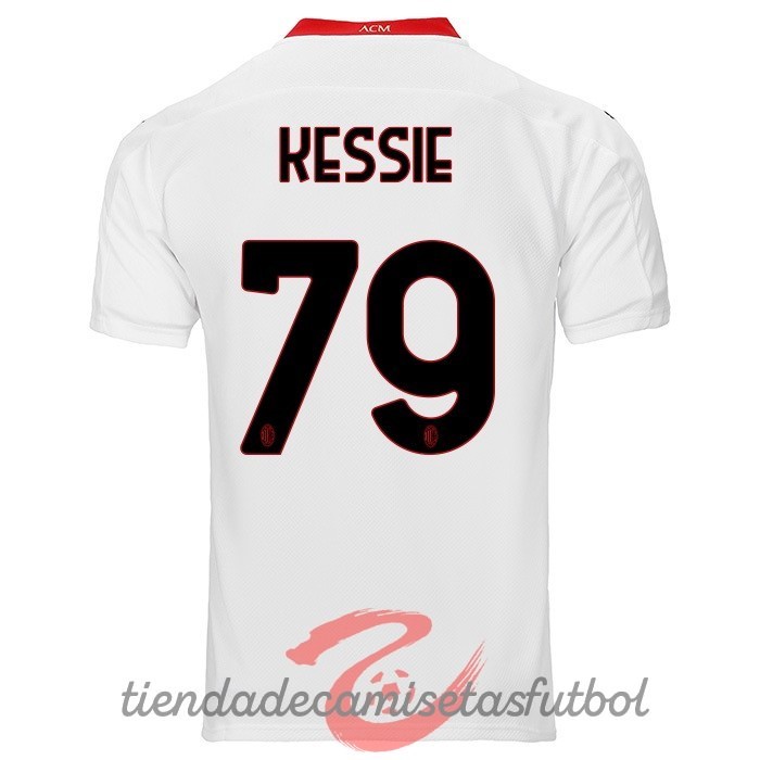 NO.79 Kessie Segunda Camiseta AC Milan 2020 2021 Blanco Camisetas Originales Baratas