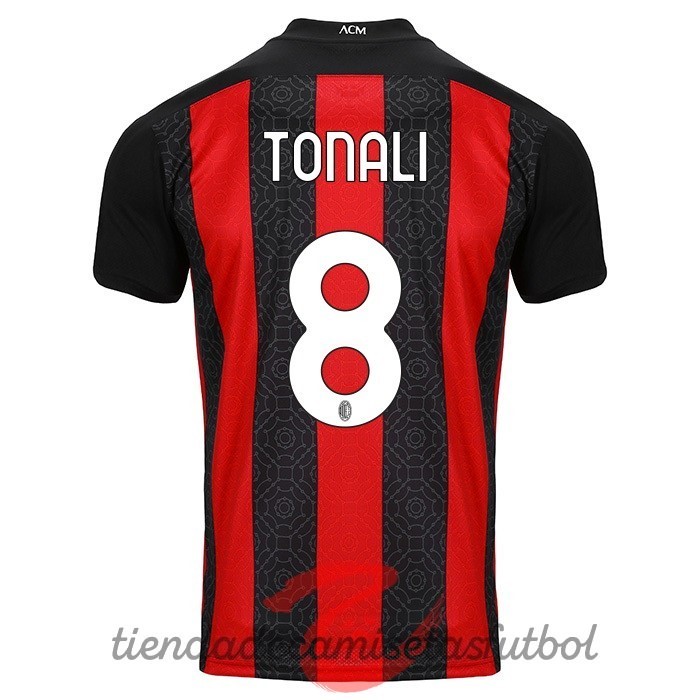 NO.8 Tonali Casa Camiseta AC Milan 2020 2021 Rojo Camisetas Originales Baratas