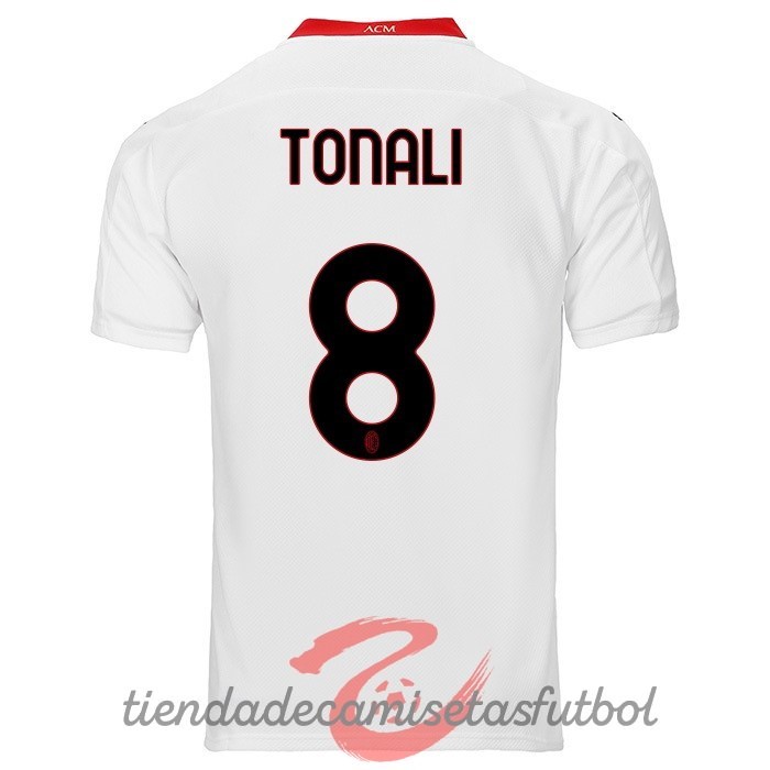 NO.8 Tonali Segunda Camiseta AC Milan 2020 2021 Blanco Camisetas Originales Baratas