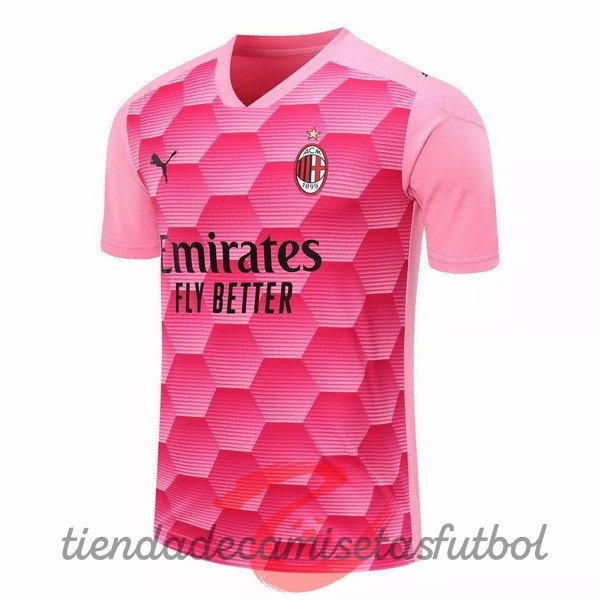Portero Camiseta AC Milan 2020 2021 Rosa Camisetas Originales Baratas