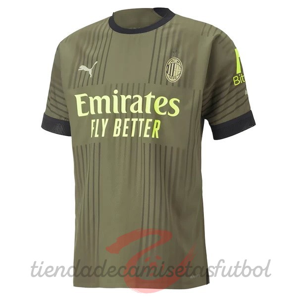 Tailandia Tercera Jugadores Camiseta AC Milan 2022 2023 Verde Camisetas Originales Baratas