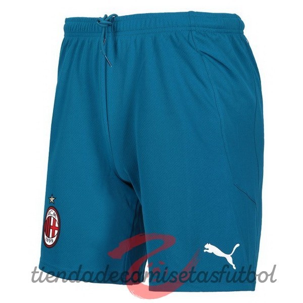 Tercera Pantalones AC Milan 2020 2021 Azul Camisetas Originales Baratas