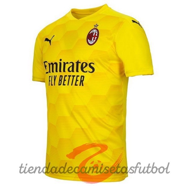 Tercera Portero Camiseta AC Milan 2020 2021 Amarillo Camisetas Originales Baratas