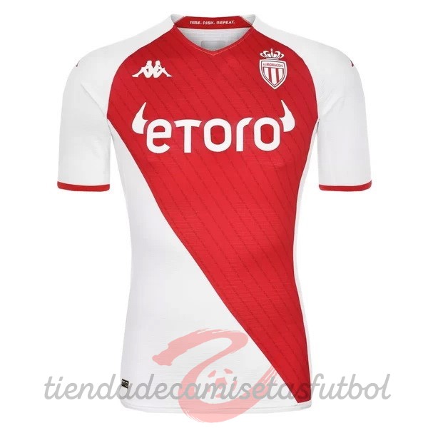 Casa Camiseta AS Monaco 2022 2023 Rojo Blanco Camisetas Originales Baratas