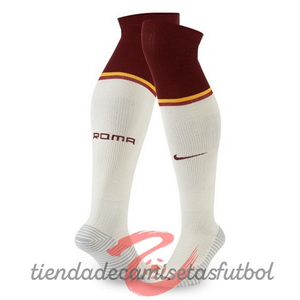 Segunda Calcetines As Roma 2020 2021 Blanco Camisetas Originales Baratas