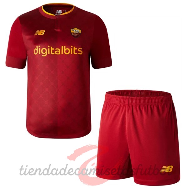 Casa Conjunto De Niños AS Roma 2022 2023 Rojo Camisetas Originales Baratas