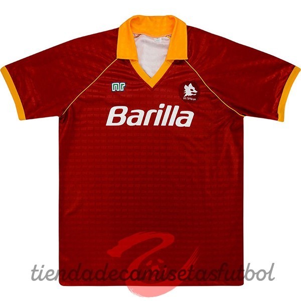 Casa Camiseta As Roma Retro 1990 1991 Naranja Camisetas Originales Baratas