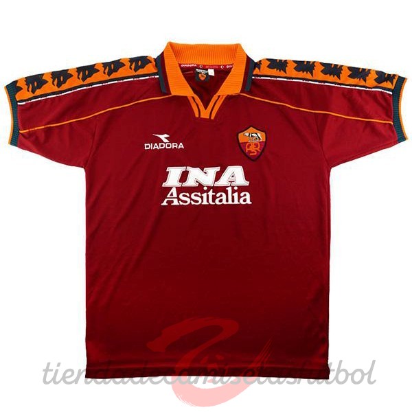 Casa Camiseta As Roma Retro 1998 1999 Rojo Camisetas Originales Baratas