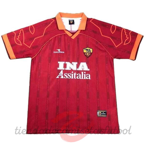 Casa Camiseta As Roma Retro 1999 2000 Rojo Camisetas Originales Baratas