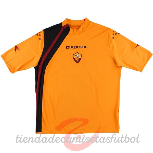Tercera Camiseta As Roma Retro 2005 2006 Amarillo Camisetas Originales Baratas