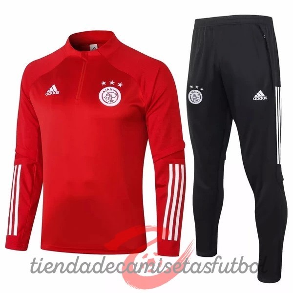 Chandal Ajax 2020 2021 Rojo Negro Camisetas Originales Baratas