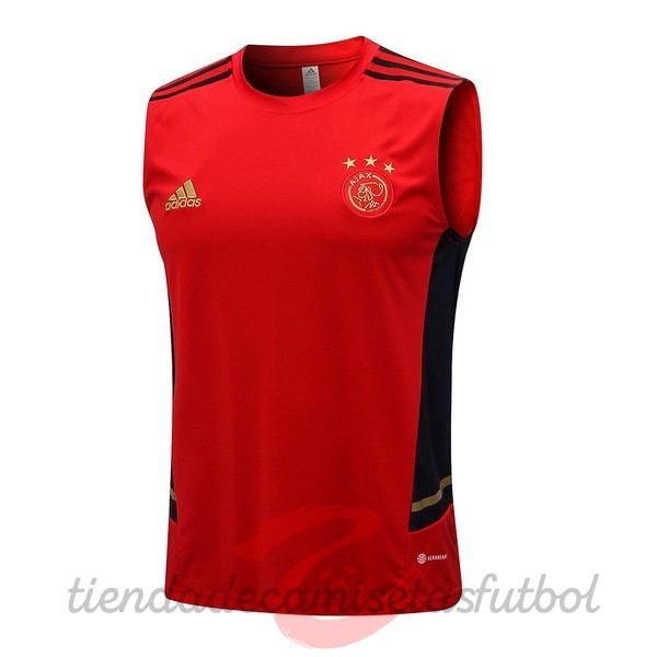 Entrenamiento Sin Mangas Ajax 2022 2023 Rojo Azul Camisetas Originales Baratas