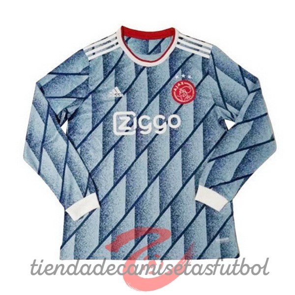 Segunda Manga Larga Ajax 2020 2021 Azul Camisetas Originales Baratas