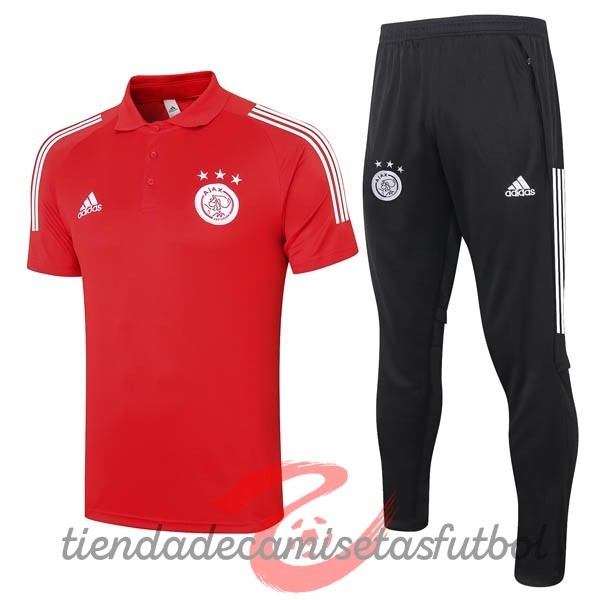 Conjunto Completo Polo Ajax 2020 2021 Rojo Negro Camisetas Originales Baratas