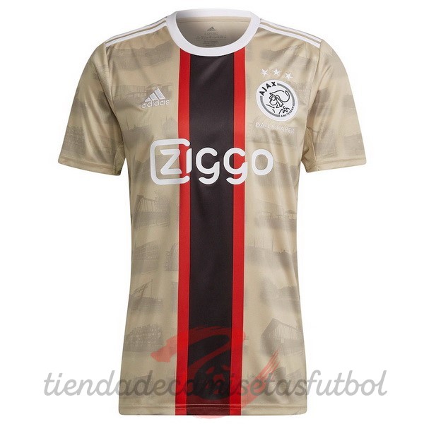 Tailandia Tercera Camiseta Ajax 2022 2023 Amarillo Camisetas Originales Baratas