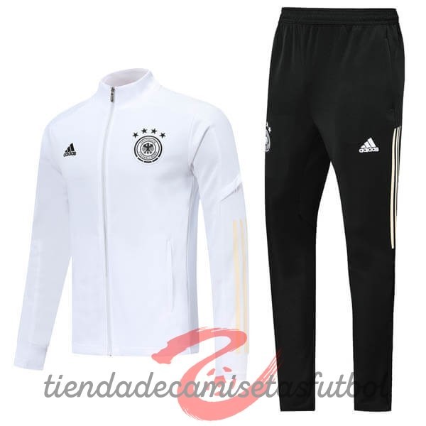 Chandal Alemania 2020 Blanco Negro Camisetas Originales Baratas