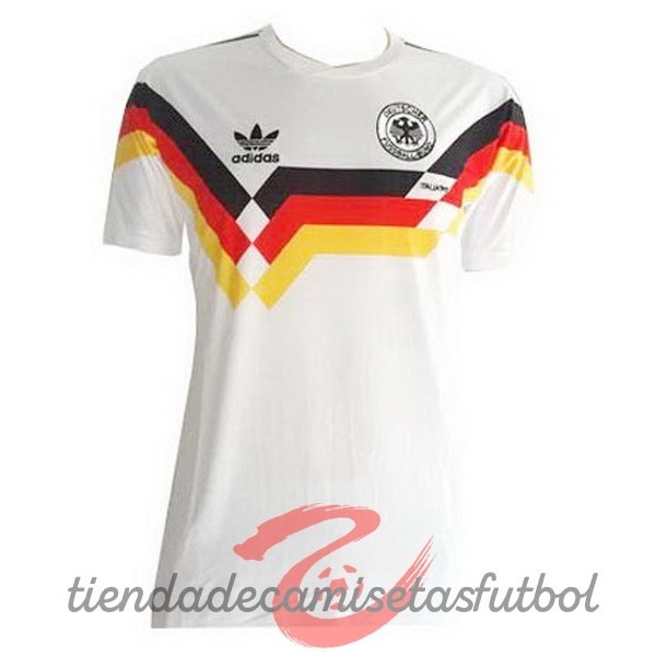 Casa Camiseta Alemania Retro 1990 Blanco Camisetas Originales Baratas