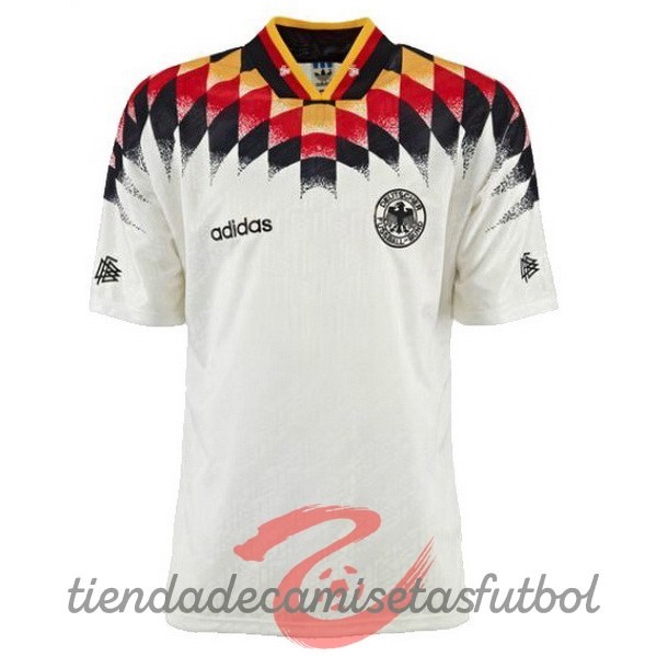 Casa Camiseta Alemania Retro 1994 Blanco Camisetas Originales Baratas