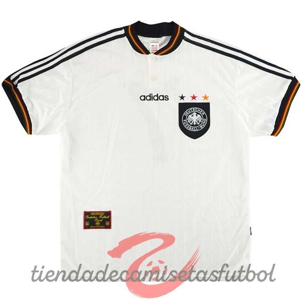 Casa Camiseta Alemania Retro 1996 Blanco Camisetas Originales Baratas
