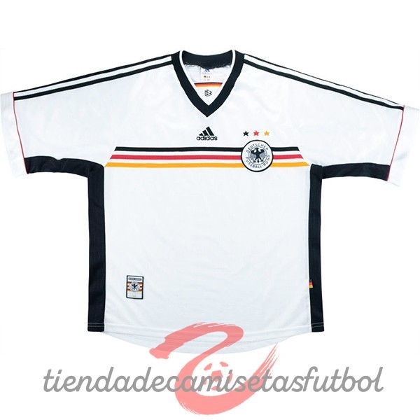 Casa Camiseta Alemania Retro 1998 Blanco Camisetas Originales Baratas