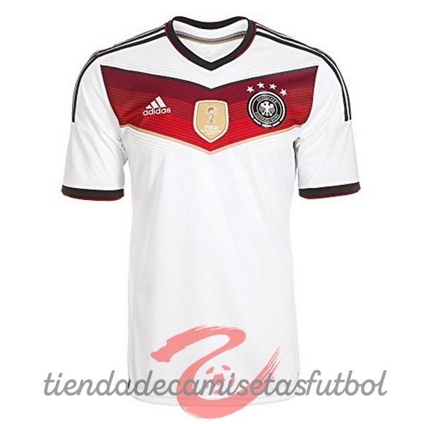 Casa Camiseta Alemania Retro World Cup 2014 Blanco Camisetas Originales Baratas