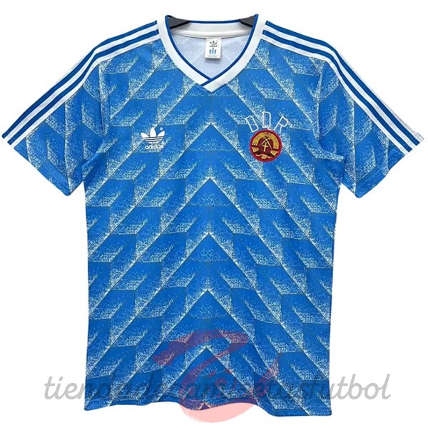 Casa Camiseta Alemania Retro 1988 Azul Camisetas Originales Baratas