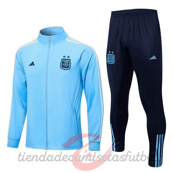 Conjunto Completo Ropa Deportiva Con Cremallera Larga Argentina 2022 Azul Camisetas Originales Baratas