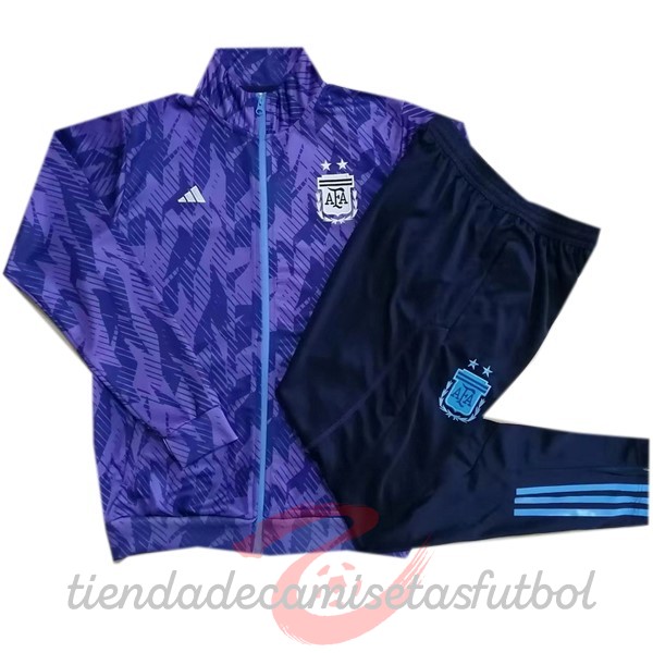 Conjunto Completo Ropa Deportiva Con Cremallera Larga Argentina 2022 Purpura Camisetas Originales Baratas